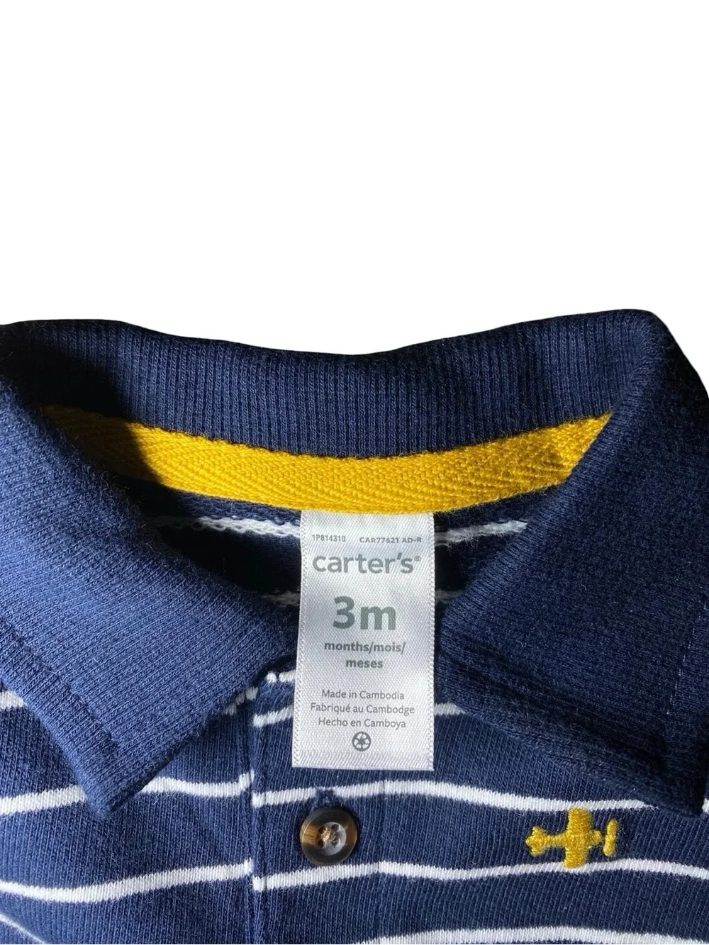 NWT Carter's Baby Boy Polo Jumpsuit (Size 3 Months)